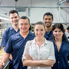 Manufacturing company team